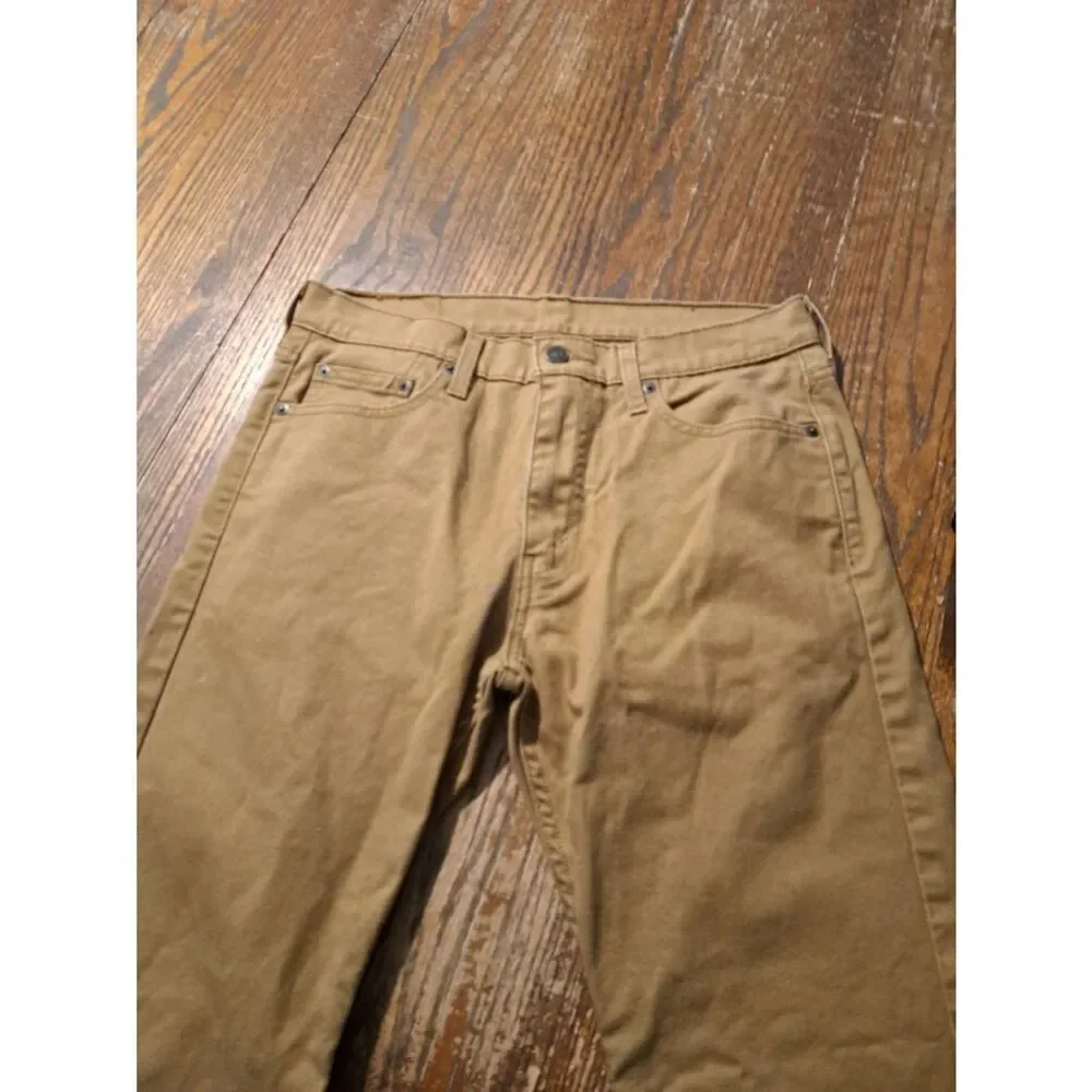 Levi’s 513 Slim Straight Brown Denim Jeans Men’s 32x30 Cotton Blend Casual Pants